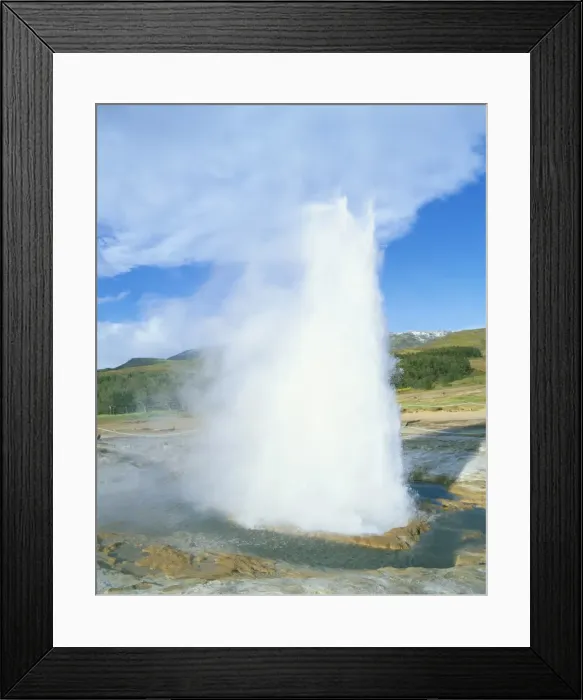 Framed Print : Geyser at Geysir thermal area Framed Print : Geyser at Geysir thermal area