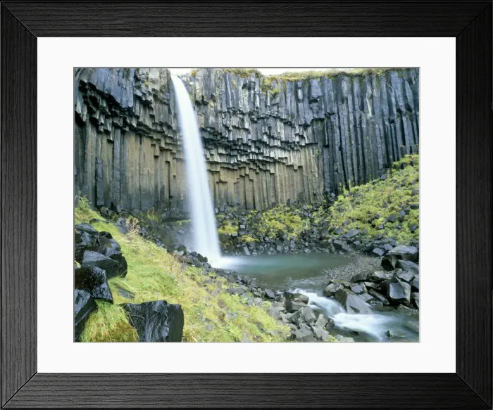 Framed Print : Svartifoss waterfall
