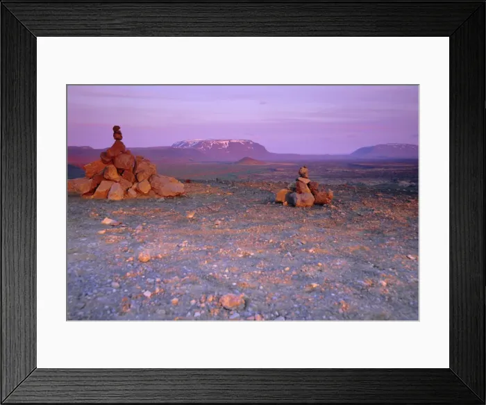 Framed Print : Rock cairns in the north of the country Framed Print : Rock cairns in the north of the country