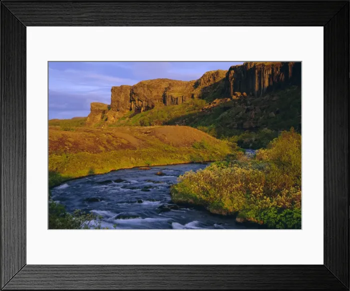 Framed Print : River and midnight sunset Framed Print : River and midnight sunset