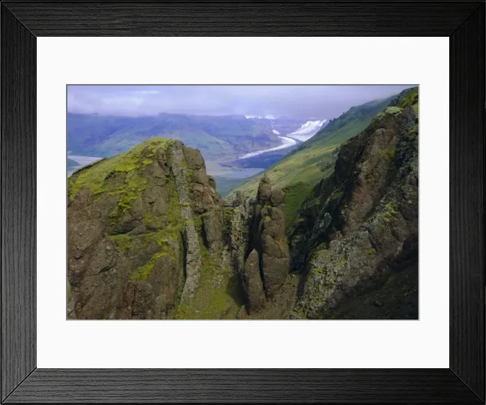 Framed Print : Skaftafell glacier in the south of the island Framed Print : Skaftafell glacier in the south of the island