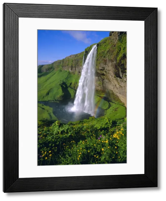 Framed Print : Seljalandsfoss waterfall in the south of the island Framed Print : Seljalandsfoss waterfall in the south of the island