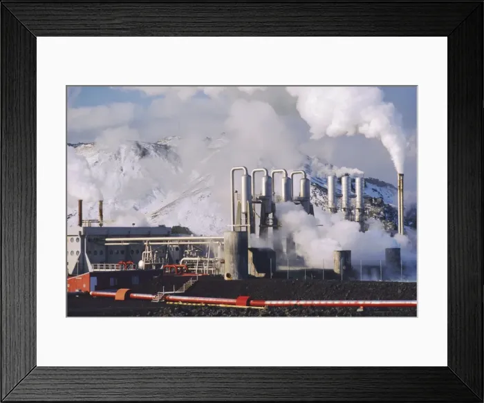 Framed Print : Geo-thermal power plant Framed Print : Geo-thermal power plant