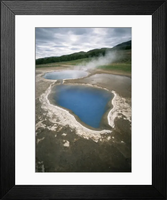Framed Print : Hot water pools in this area of geothermal activity Framed Print : Hot water pools in this area of geothermal activity