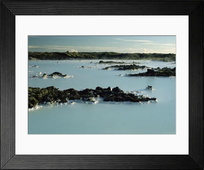 Framed Print : The hot blue waters and mineral deposits of the Blue Framed Print : The hot blue waters and mineral deposits of the Blue