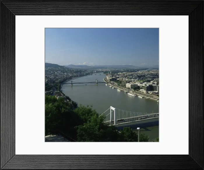 Framed Print : River Danube and city Framed Print : River Danube and city