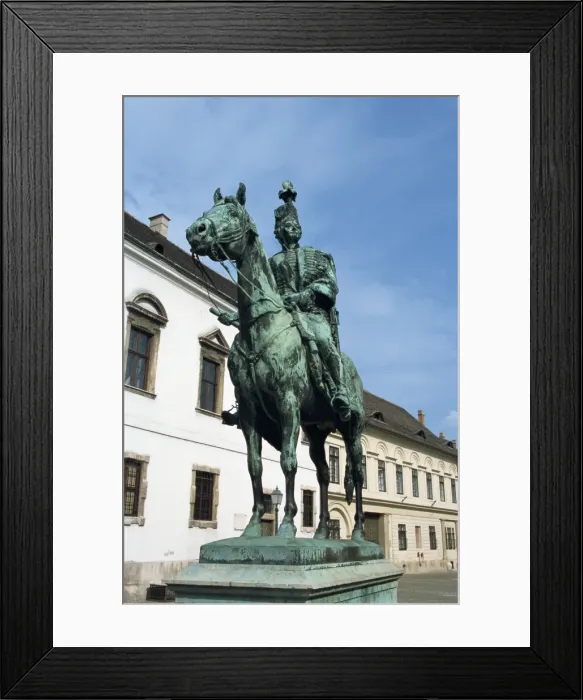 Framed Print : Statue near Matyas Templom in the castle area of the old city Framed Print : Statue near Matyas Templom in the castle area of the old city