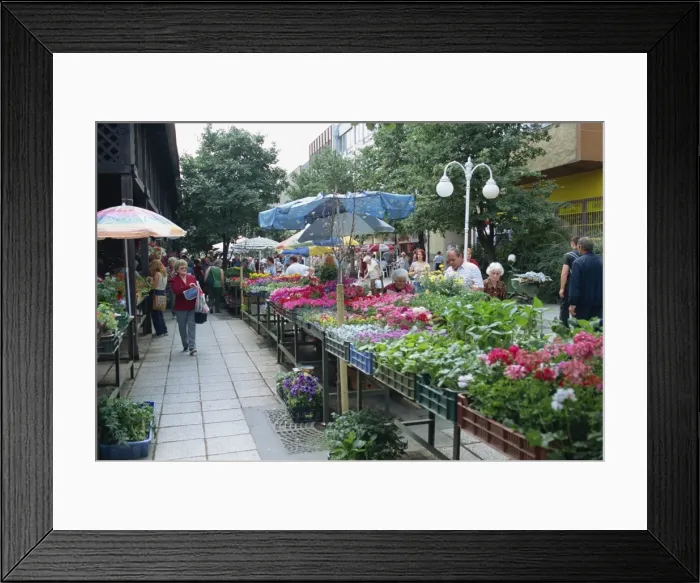 Framed Print : Town market