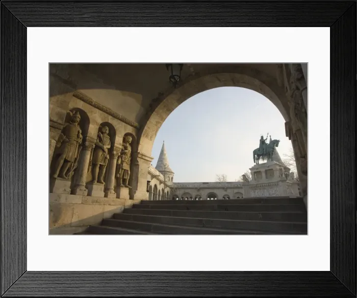 Framed Print : Sunset ight on St Stephens Statue Framed Print : Sunset ight on St Stephens Statue