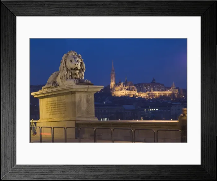 Framed Print : Chain bridge