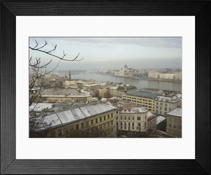 Framed Print : Embankment river buildings Framed Print : Embankment river buildings