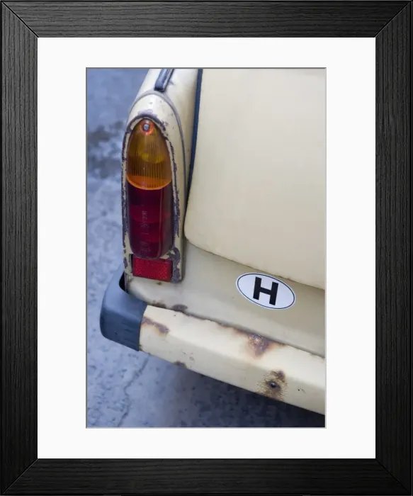Framed Print : Detail of rusty old Trabant Car Framed Print : Detail of rusty old Trabant Car