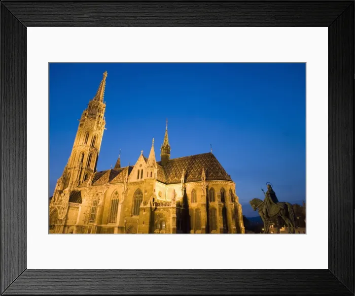 Framed Print : Matyas Church and statue in the Castle District Framed Print : Matyas Church and statue in the Castle District