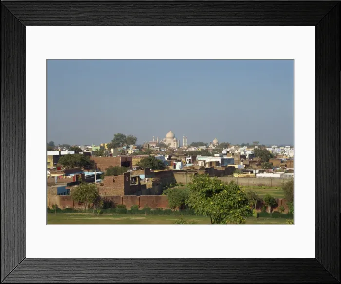 Framed Print : Taj Mahal on city skyline Framed Print : Taj Mahal on city skyline