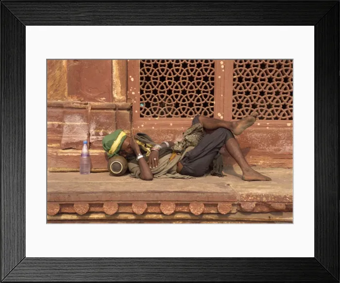 Framed Print : Man taking a nap Framed Print : Man taking a nap