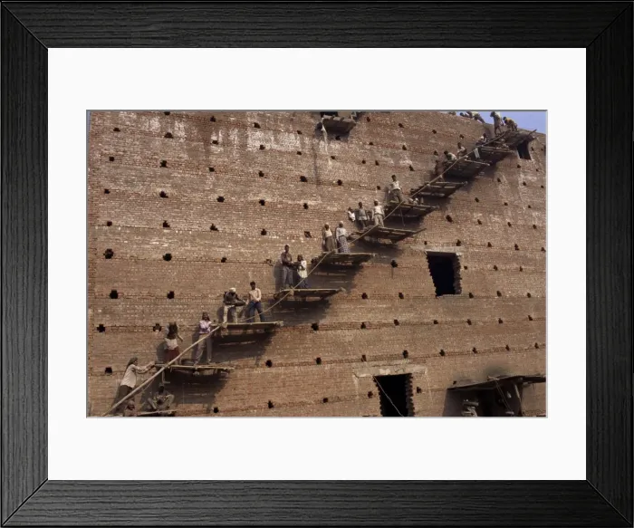 Framed Print : Chain gang and scaffold Framed Print : Chain gang and scaffold