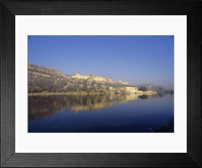 Framed Print : The Amber Palace from Moata Sagar (lake) Framed Print : The Amber Palace from Moata Sagar (lake)