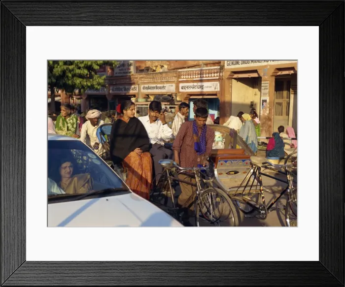 Framed Print : Traffic in the market area Framed Print : Traffic in the market area