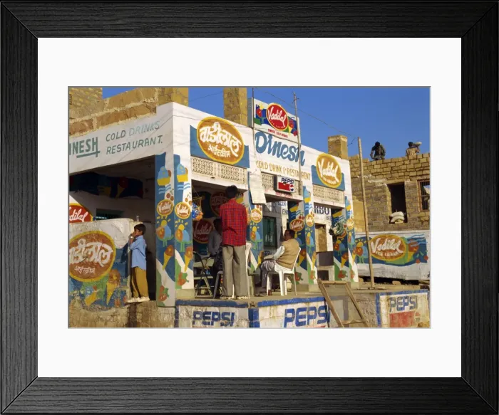 Framed Print : Cafe, Jaisalmer Framed Print : Cafe, Jaisalmer
