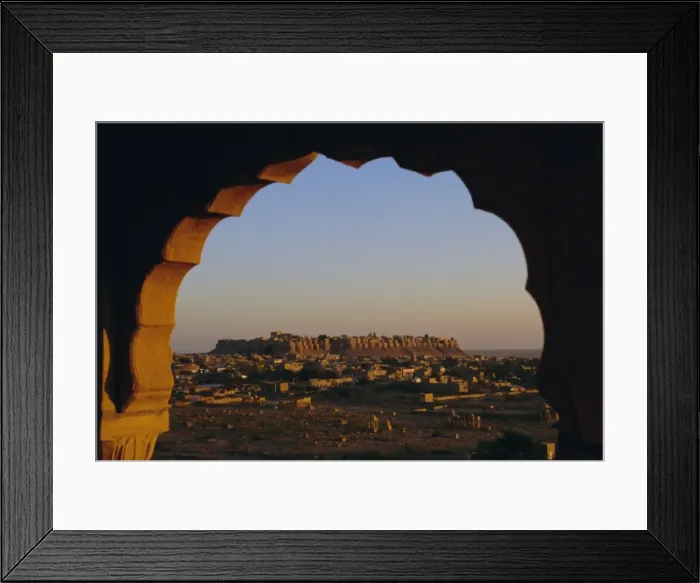 Framed Print : View of the fortified old city of Jaisalmer