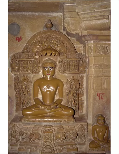 Statue in interior of Jain Temple in the old city