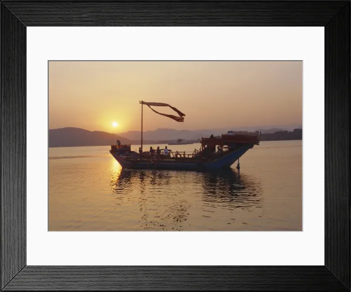 Framed Print : The royal barge at the Lake Palace Hotel Framed Print : The royal barge at the Lake Palace Hotel