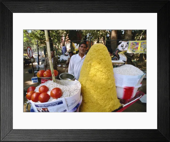 Framed Print : Snack stall