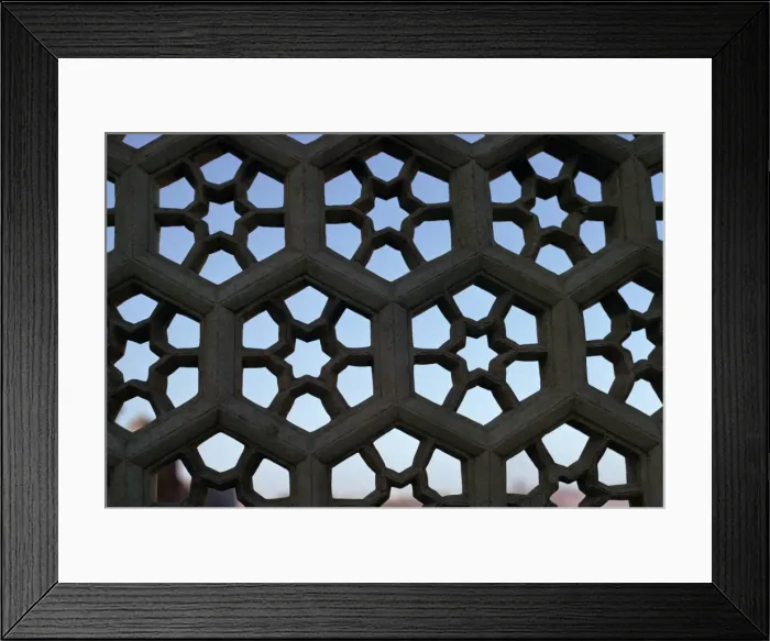 Framed Print : Detail of stone screen Framed Print : Detail of stone screen