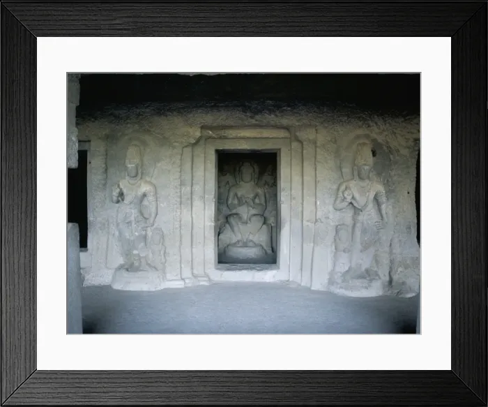 Framed Print : Shrine guarded by Bodhisattva figures Framed Print : Shrine guarded by Bodhisattva figures
