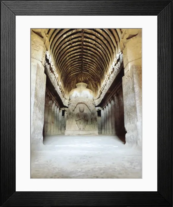 Framed Print : Buddhist Chaitya Hall in cave 10 Framed Print : Buddhist Chaitya Hall in cave 10