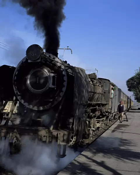 Steam locomotive of Indian Railways at Chittaurgarh Junction