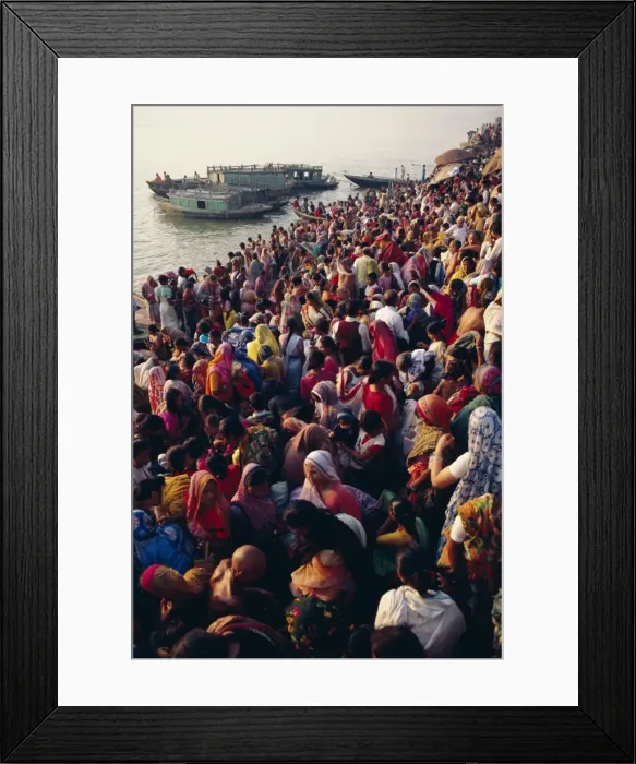 Framed Print : Mass bathing in the Ganges Framed Print : Mass bathing in the Ganges