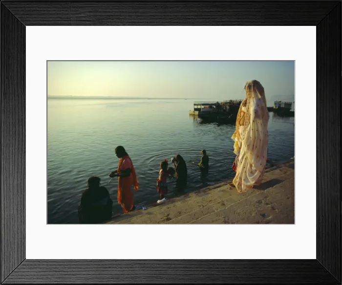 Framed Print : The Ganges (Ganga) River waterfront Framed Print : The Ganges (Ganga) River waterfront