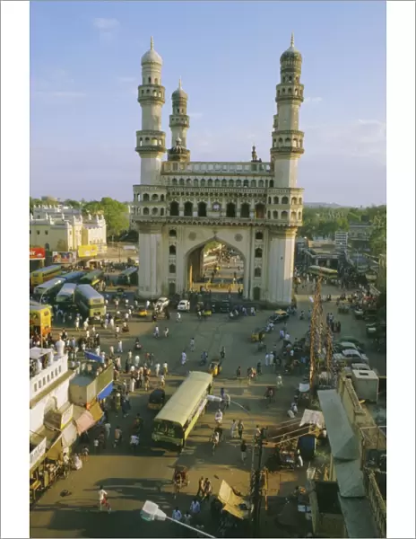 The Char Minar (Charminar) triumphal arch in Hyderabad