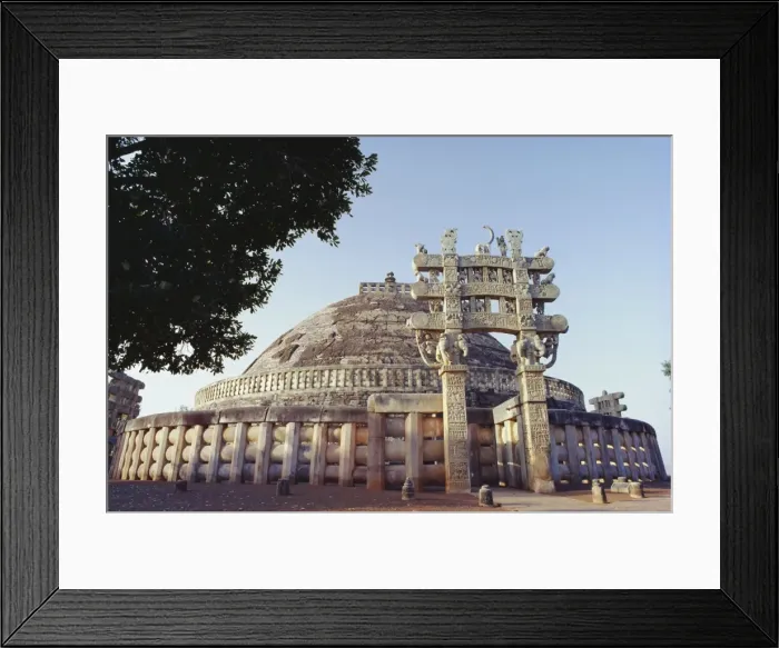 Framed Print : Buddhist stupa and torana (gateway) of Stupa 1 Framed Print : Buddhist stupa and torana (gateway) of Stupa 1