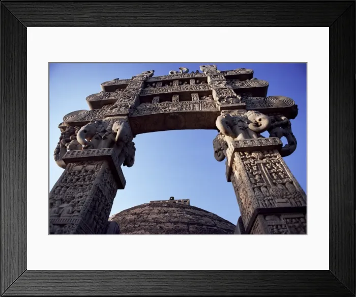 Framed Print : One of the four carved stone toranas (gateways) Framed Print : One of the four carved stone toranas (gateways)