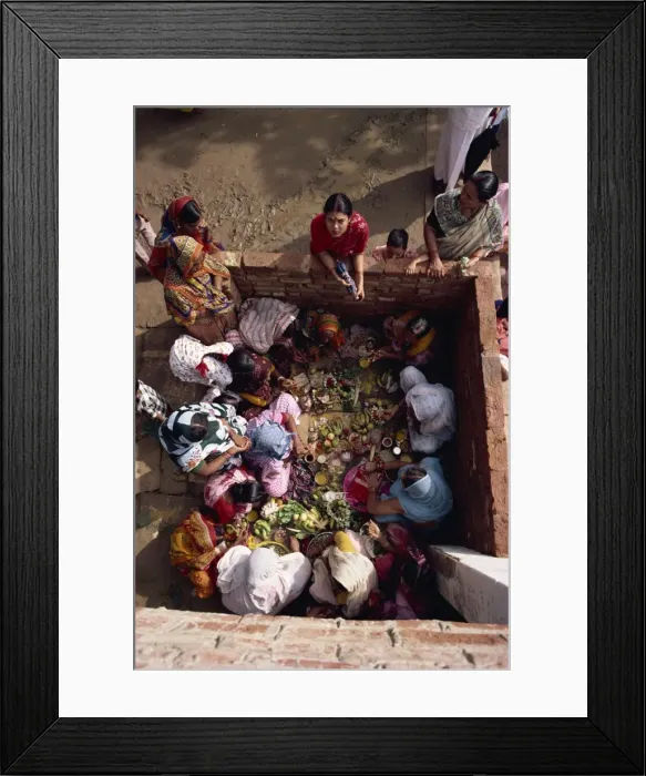 Framed Print : Aerial view over offerings at the Womens Festival Framed Print : Aerial view over offerings at the Womens Festival
