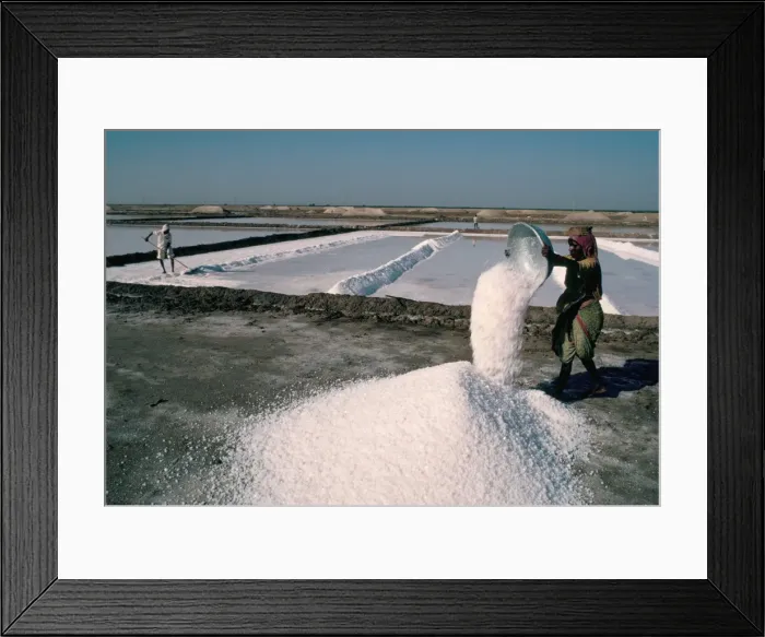 Framed Print : Salt pans, Kutch district Framed Print : Salt pans, Kutch district