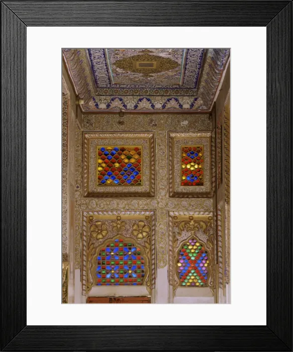 Framed Print : Painted ceiling and wall detail Framed Print : Painted ceiling and wall detail