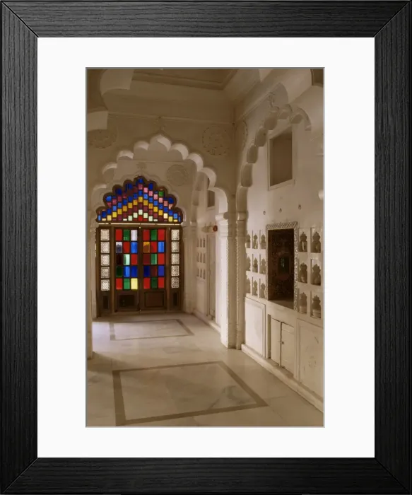 Framed Print : Original old stained glass windows and traditional Framed Print : Original old stained glass windows and traditional