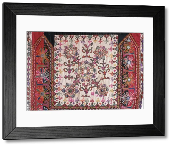 Framed Print : Traditional Rabari tribal embroidered fabrics Framed Print : Traditional Rabari tribal embroidered fabrics