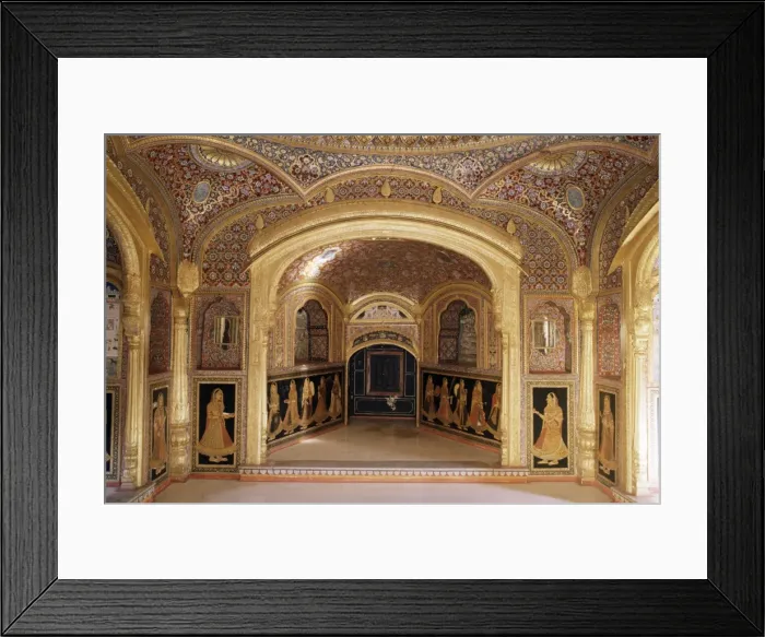 Framed Print : Painted and gilded public reception area