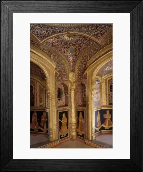 Framed Print : The painted and gilded public reception area