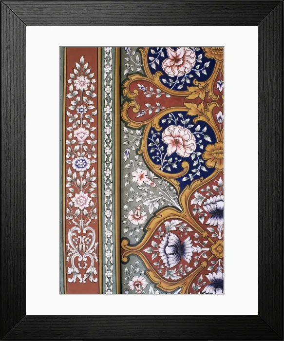 Framed Print : Detail of a painted wall in the grand entrance hall Framed Print : Detail of a painted wall in the grand entrance hall