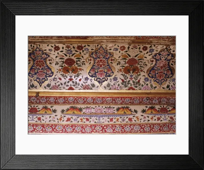 Framed Print : Detail of painted ceiling in the Sultan Mahal Framed Print : Detail of painted ceiling in the Sultan Mahal