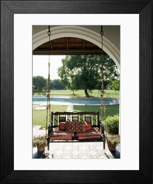 Framed Print : A swing chair Hitchkar traditional and particular to Gujarat Framed Print : A swing chair Hitchkar traditional and particular to Gujarat