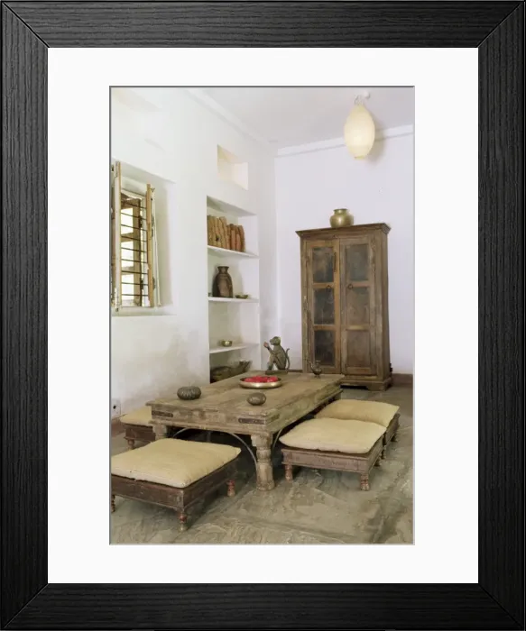 Framed Print : Zen ambiance instilled into an old farm house converted Framed Print : Zen ambiance instilled into an old farm house converted