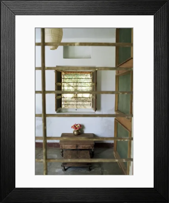 Framed Print : Glassless windows providing traditional cross ventilation Framed Print : Glassless windows providing traditional cross ventilation