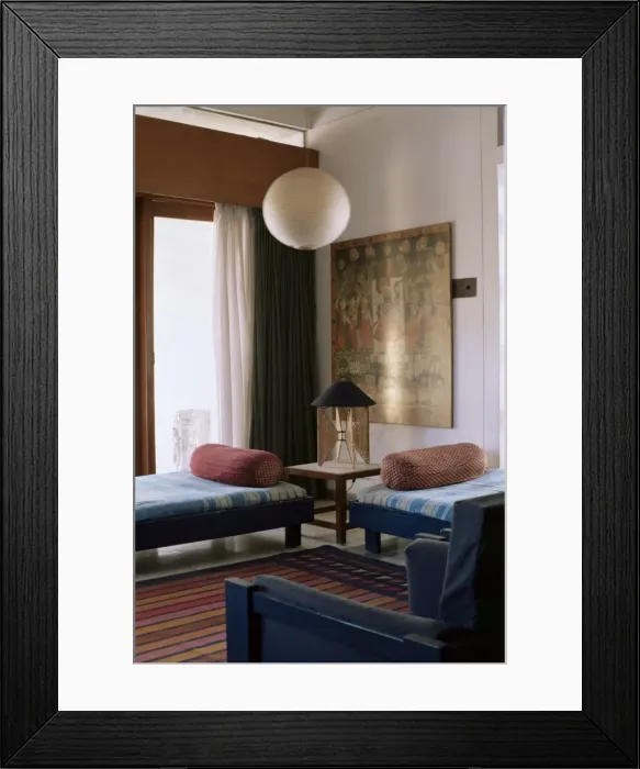 Framed Print : 1970s concrete structured home by architect Bernard Cohen Framed Print : 1970s concrete structured home by architect Bernard Cohen