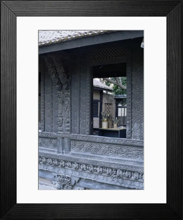 Framed Print : The exquisitely carved 300 year old wood facade of a Pol house Framed Print : The exquisitely carved 300 year old wood facade of a Pol house